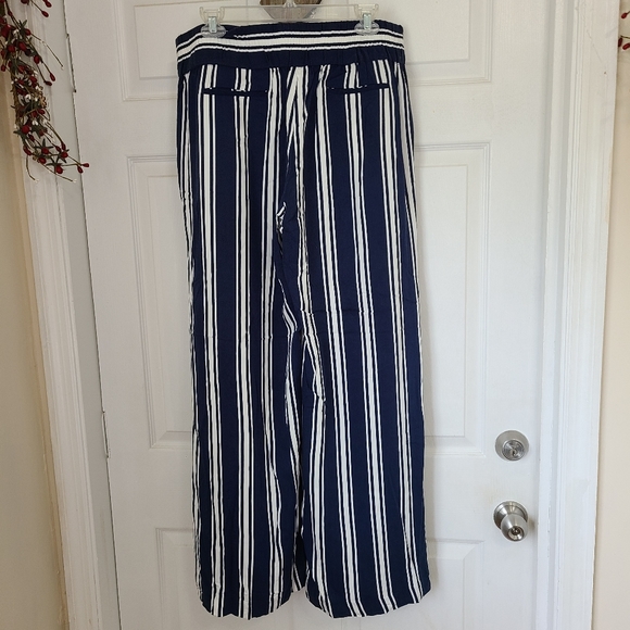 Adrienne Vittadina Woman's Boho Style Pants, Size: 10, Color: Blue and White - Picture 11 of 12
